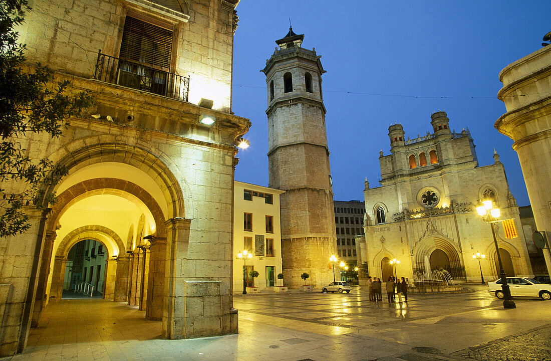 Cathedral of Santa Maria and El Fadrí belltower, Castellón. Comunidad Valenciana, Spain