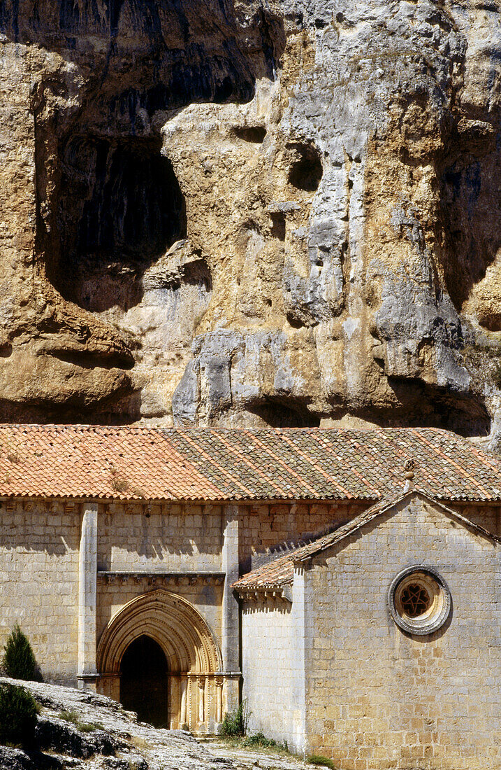 San Bartolomé templar chapel (built 12th century), Cañón del Río Lobos Natural Park. Soria province, Castilla-León. Spain