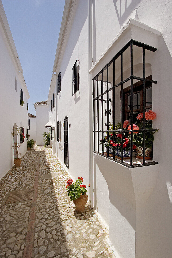 Andalusian houses in Pueblo López, Fuengirola. Málaga province, Costa del Sol. Andalusia, Spain