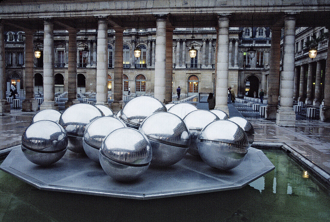 Palais Royal, fountain, modern art. Paris. France