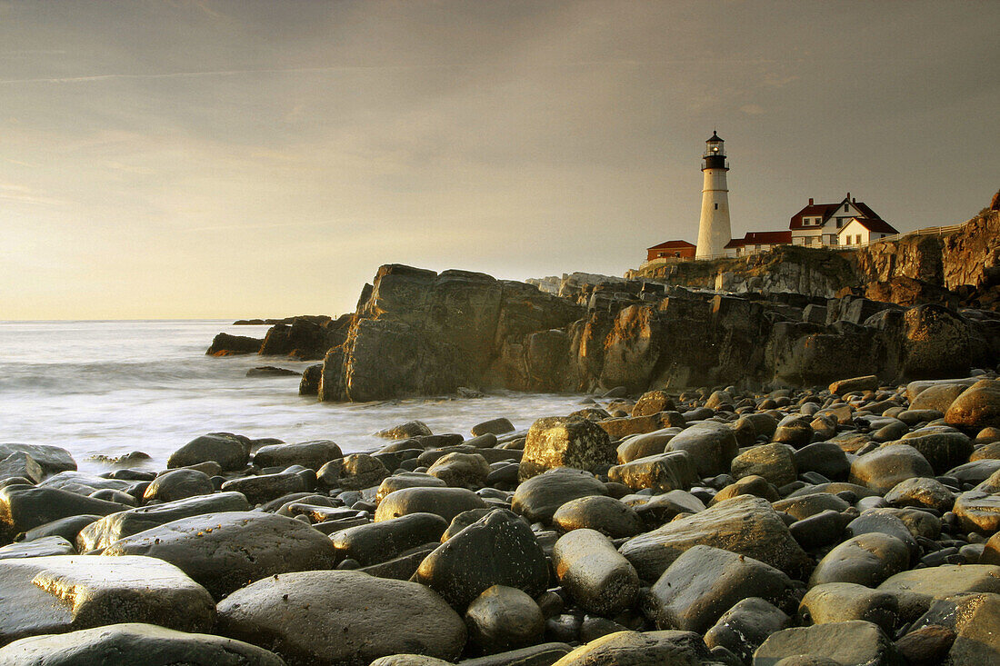 Portland Head Light lighthouse. South Portland, Maine. USA.