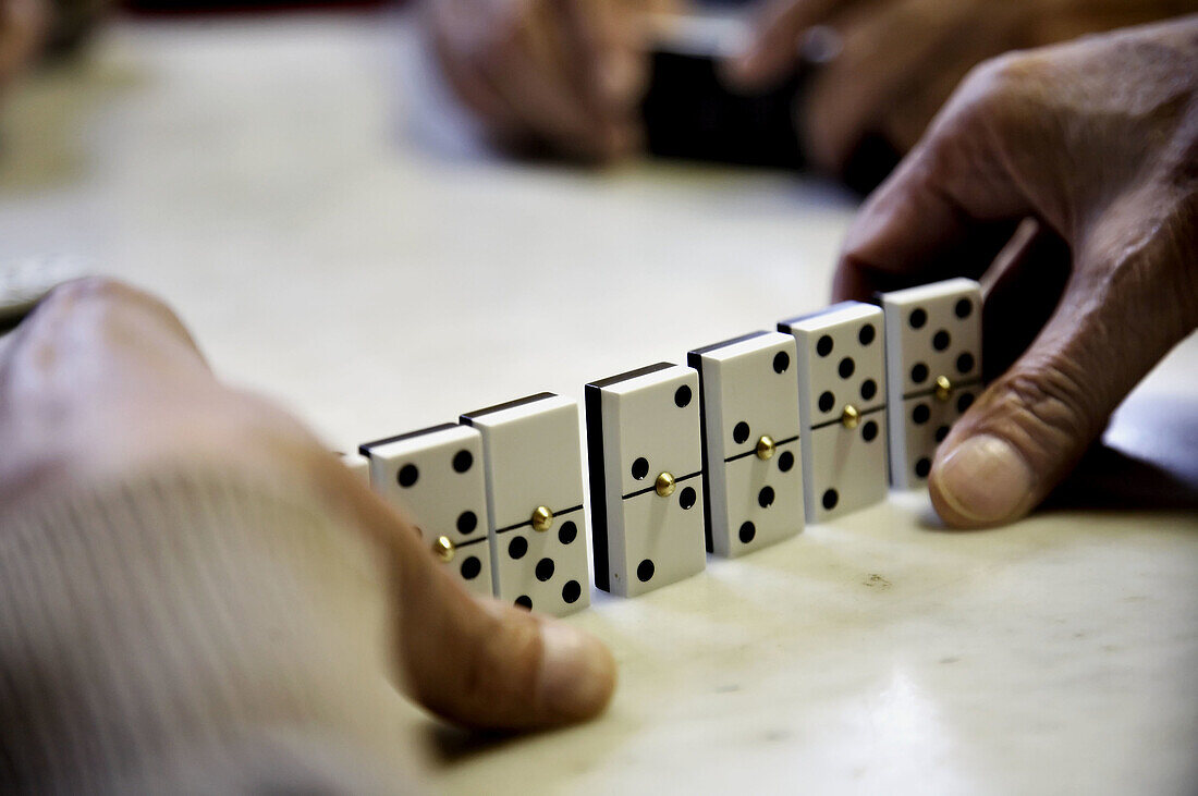 Domino game. Catalonia. Spain.