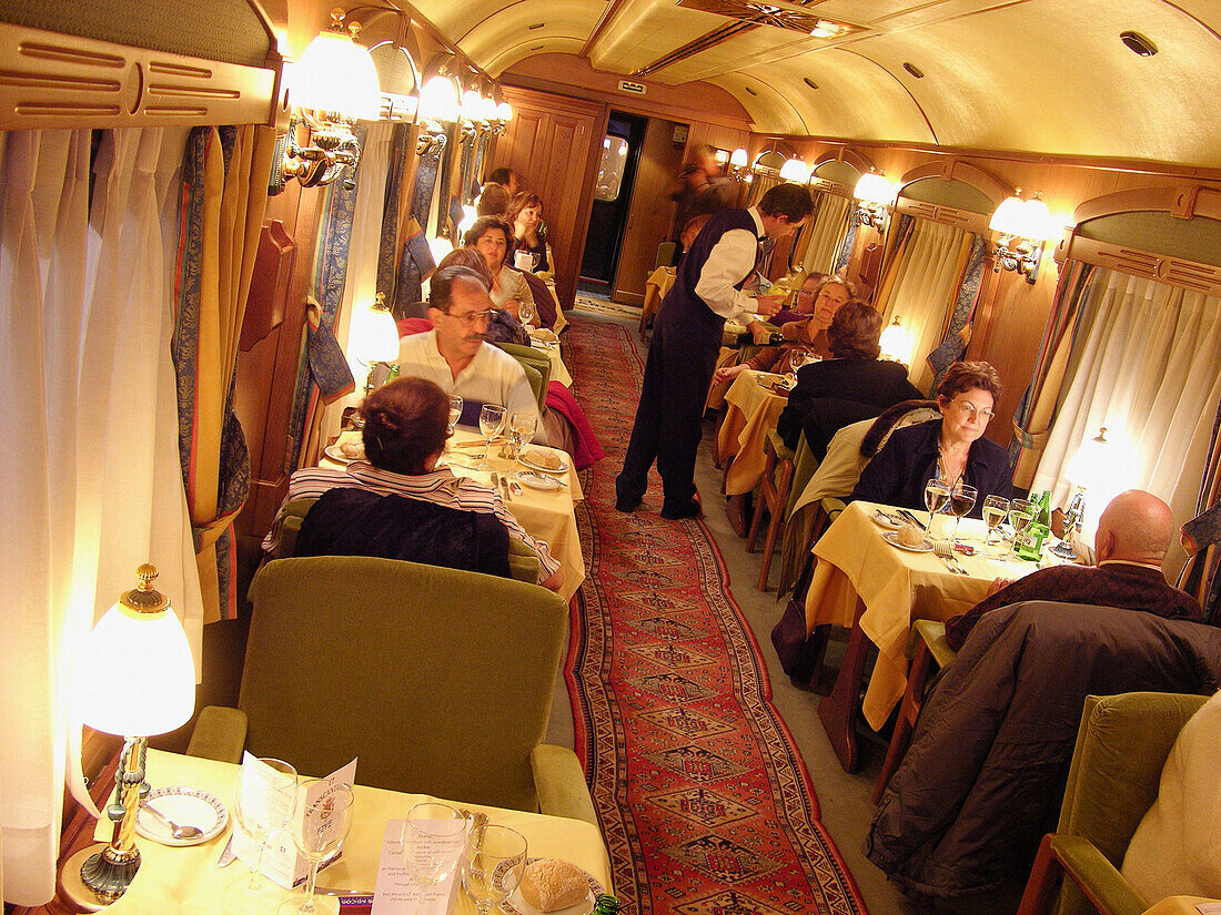 Dinning Room Car Of The Transcantabrico Cruise Train