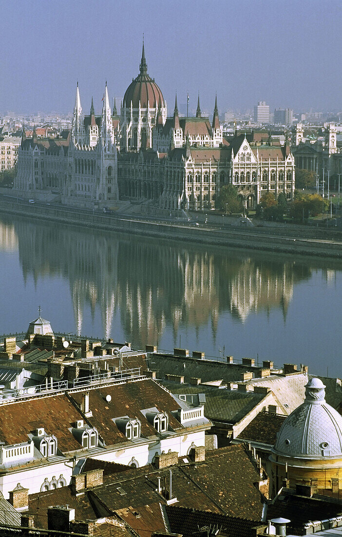 View of Budapest with Parliament Building, Budapest, Hungary