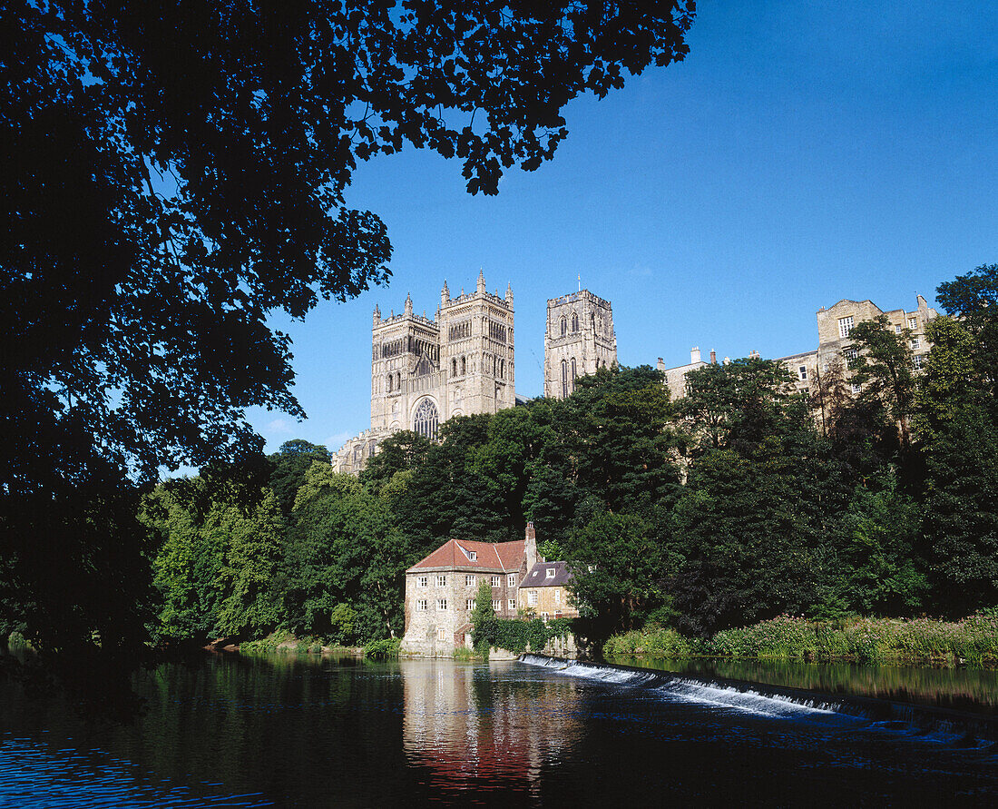 Wear River and Cathedral. Durham, England