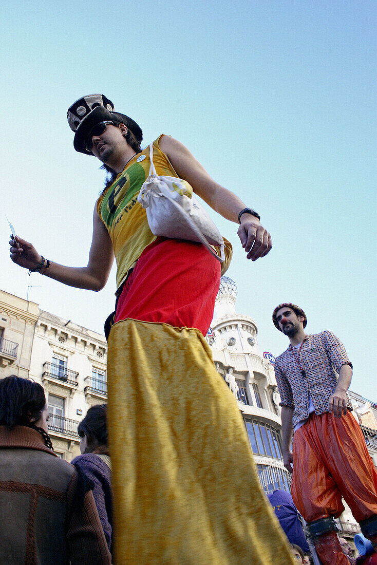 People on stilts