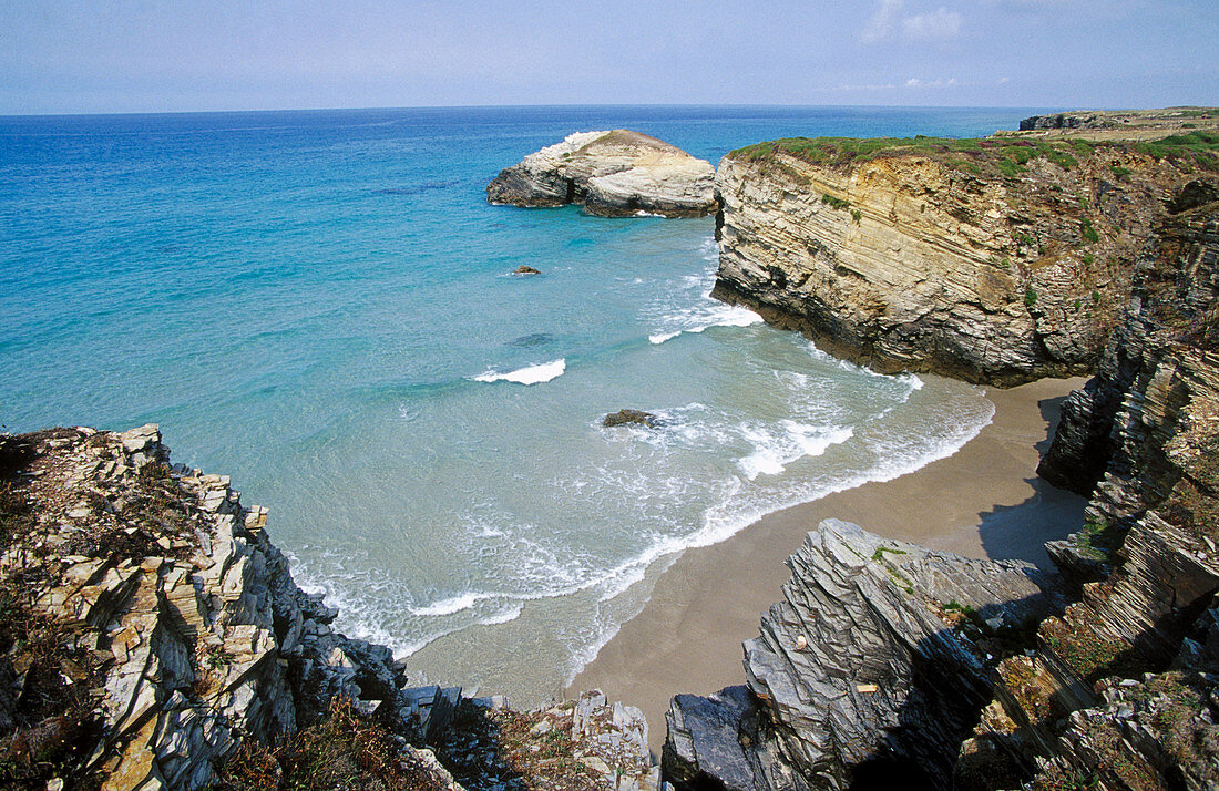 As Catedrais beach, Ribadeo. Lugo province, Galicia, Spain