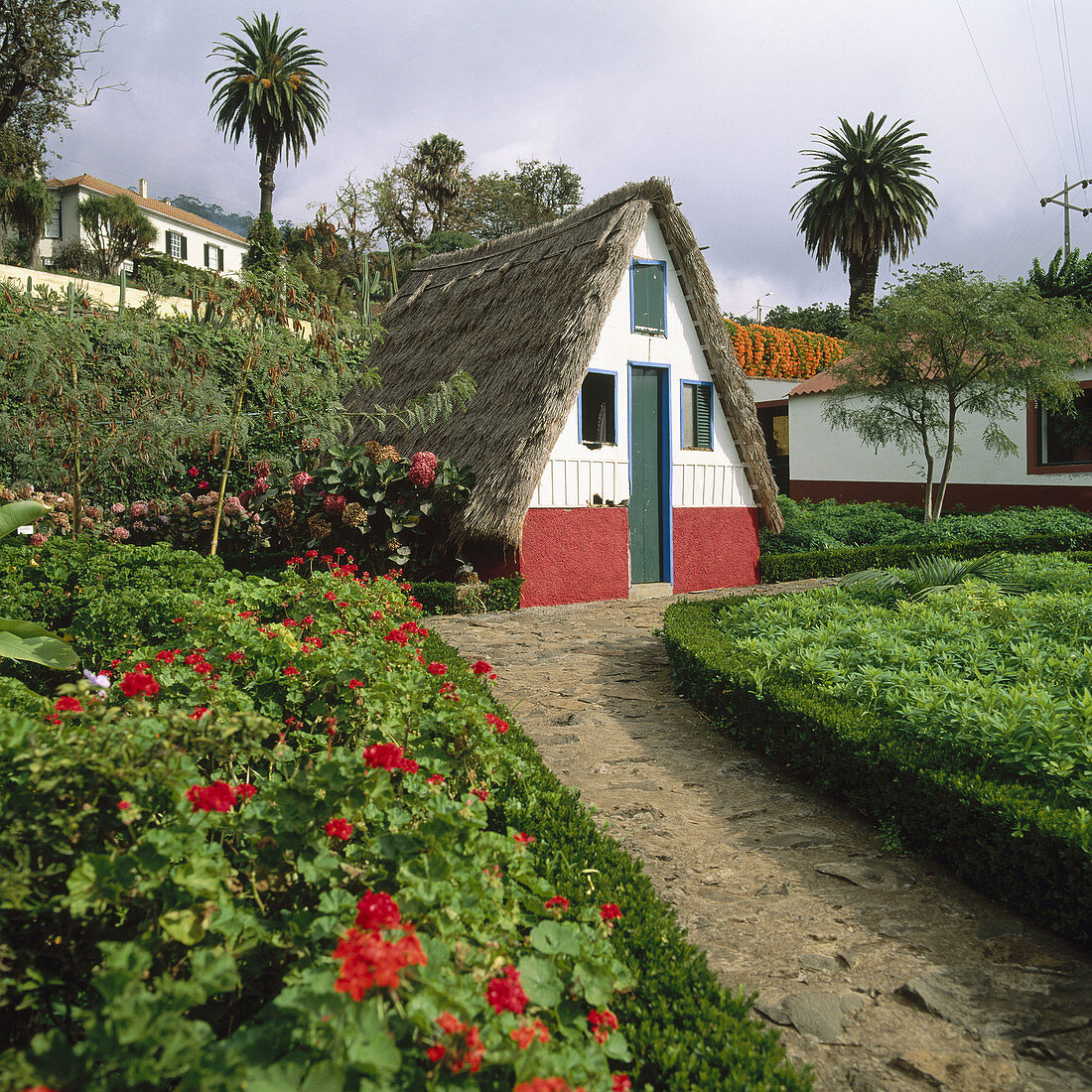 Typisches Haus und botanischer Garten, Funchal. Madeira, Portugal