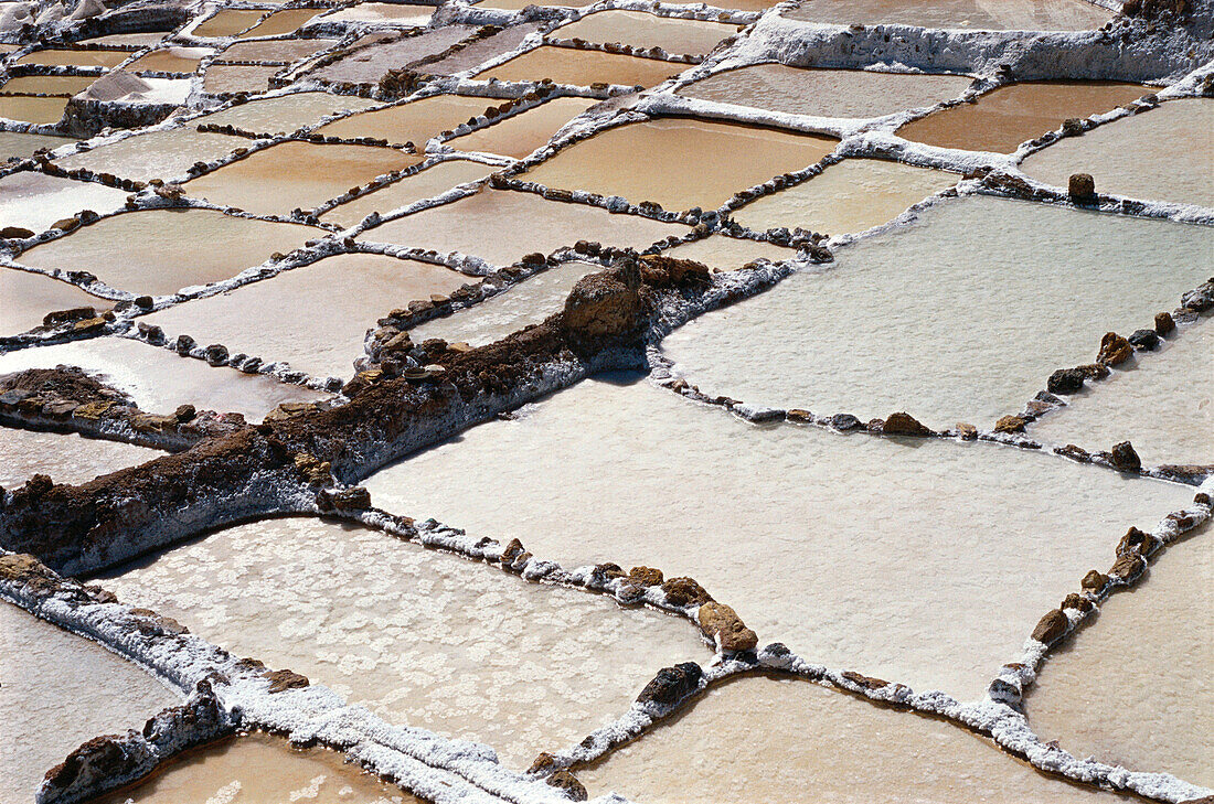 Salt pans. Maras, Urubamba, Sacred Valley, Peru
