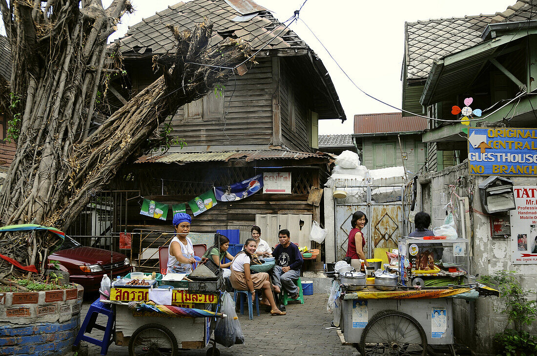 Verkäufer im Phra Nathon Viertel, Bangkok, Thailand