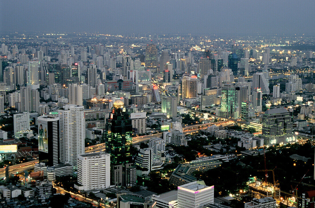 Blick vom Baiyoke Hotel, Bangkok, Thailand