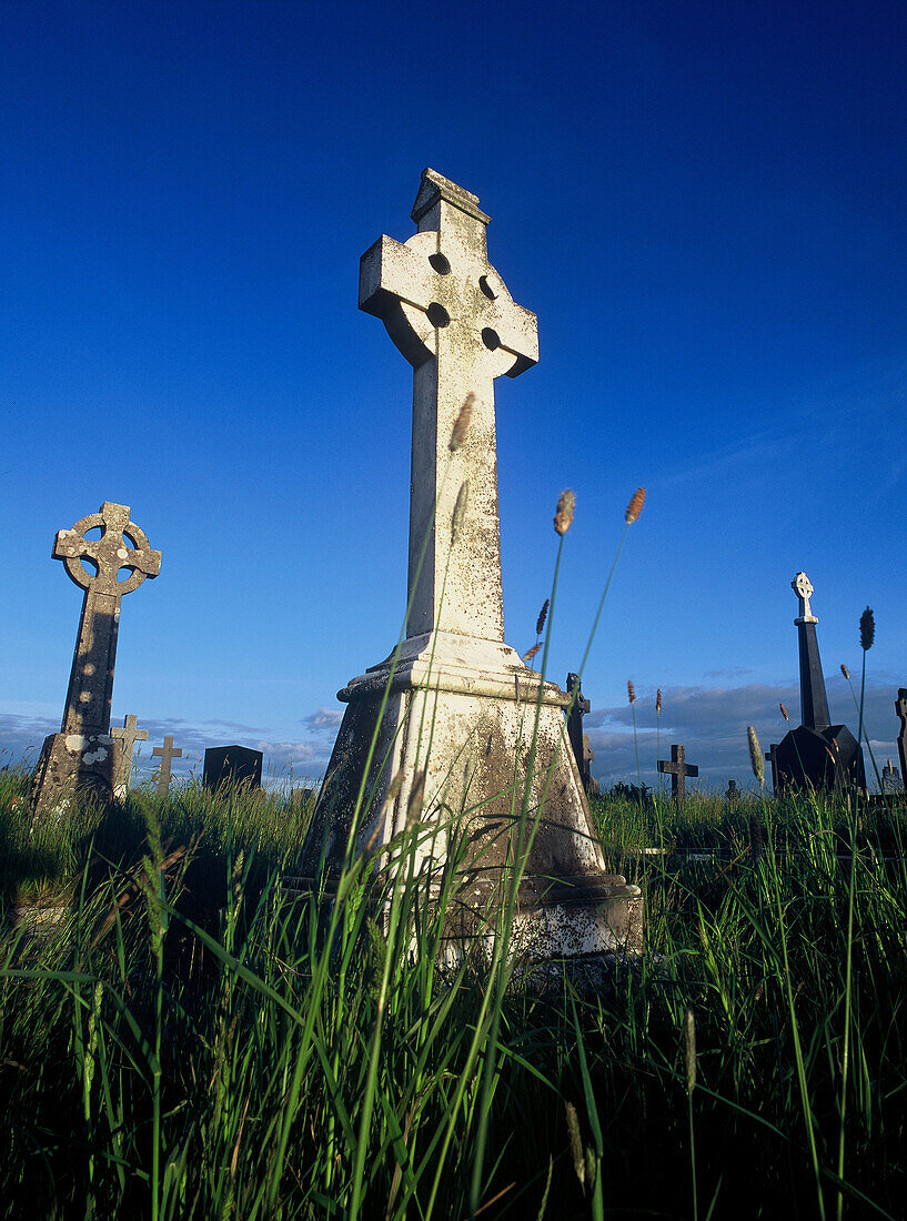 Celtic Cross in Kilmacduagh, County Clare, Ireland