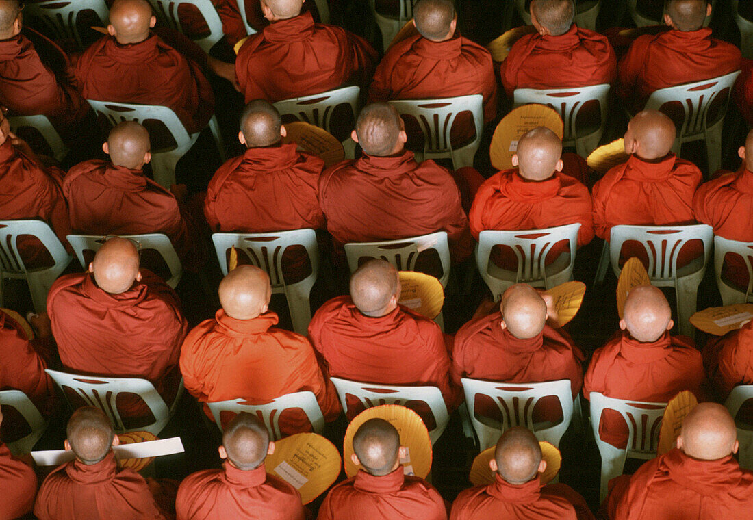 Buddhist monks, Yangoon, Burma