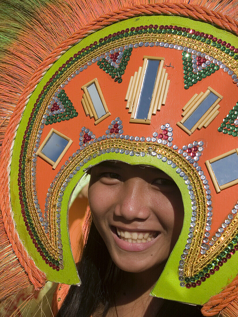 Dancing beauty at the Ati Atihan Festival, Philippines