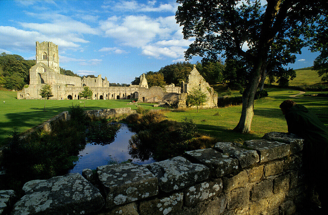 Europe, Great Britain, England, North Yorkshire, Aldfield, Fountains Abbey
