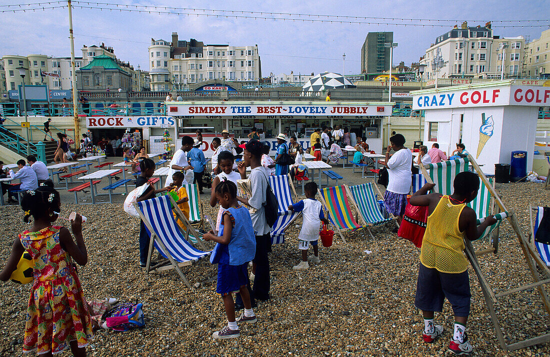 Europa, Grossbritannien, England, East Sussex, Brighton, am Strand