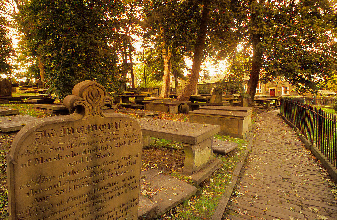 Europe, England, Yorkshire, West Yorkshire, Haworth cemetery, Bronte County