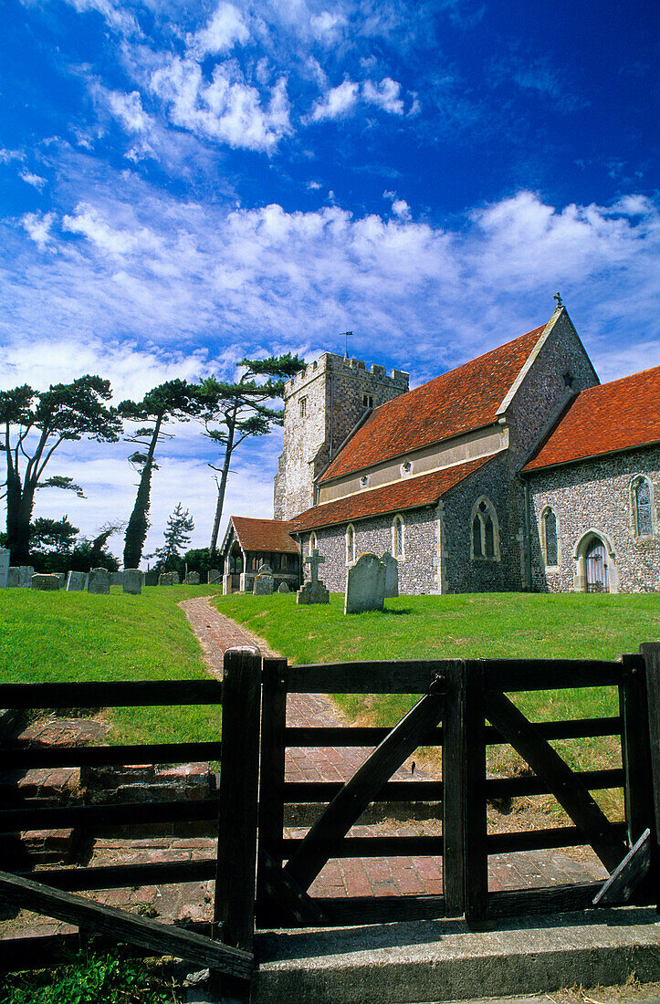 Europe, Great Britain, England, East Sussex, village church in Beddingham