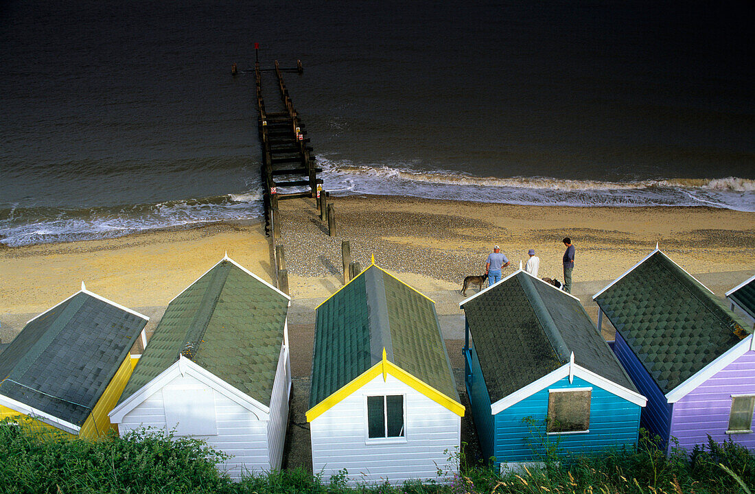 Europe, England, Suffolk, Southwold, East Anglia, bathing cabins