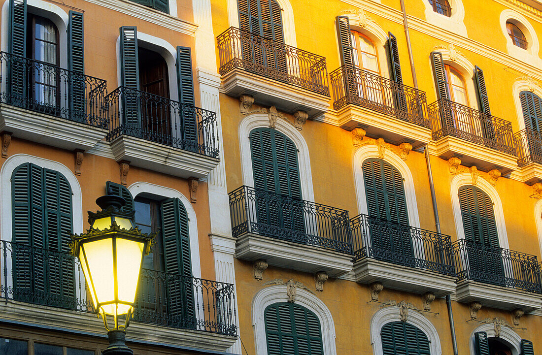 Europe, Spain, Majorca, Palma, historic center, balconies