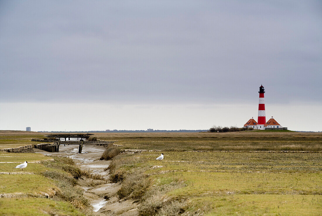 Leuchtturm Westerheversand, Westerhever, Schleswig-Holstein, Deutschland