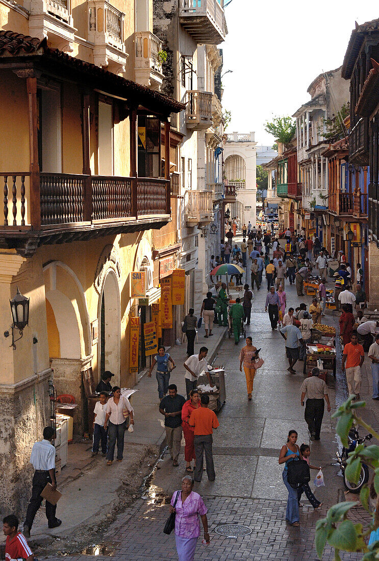 Calle de la Armagura, Cartagena, Kolumbien, Südamerika