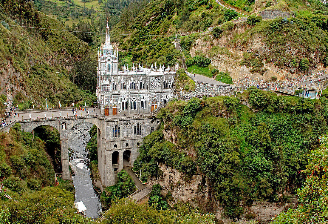 Pilgrimage church Las Lajas near Ipiales, Columbia, South America