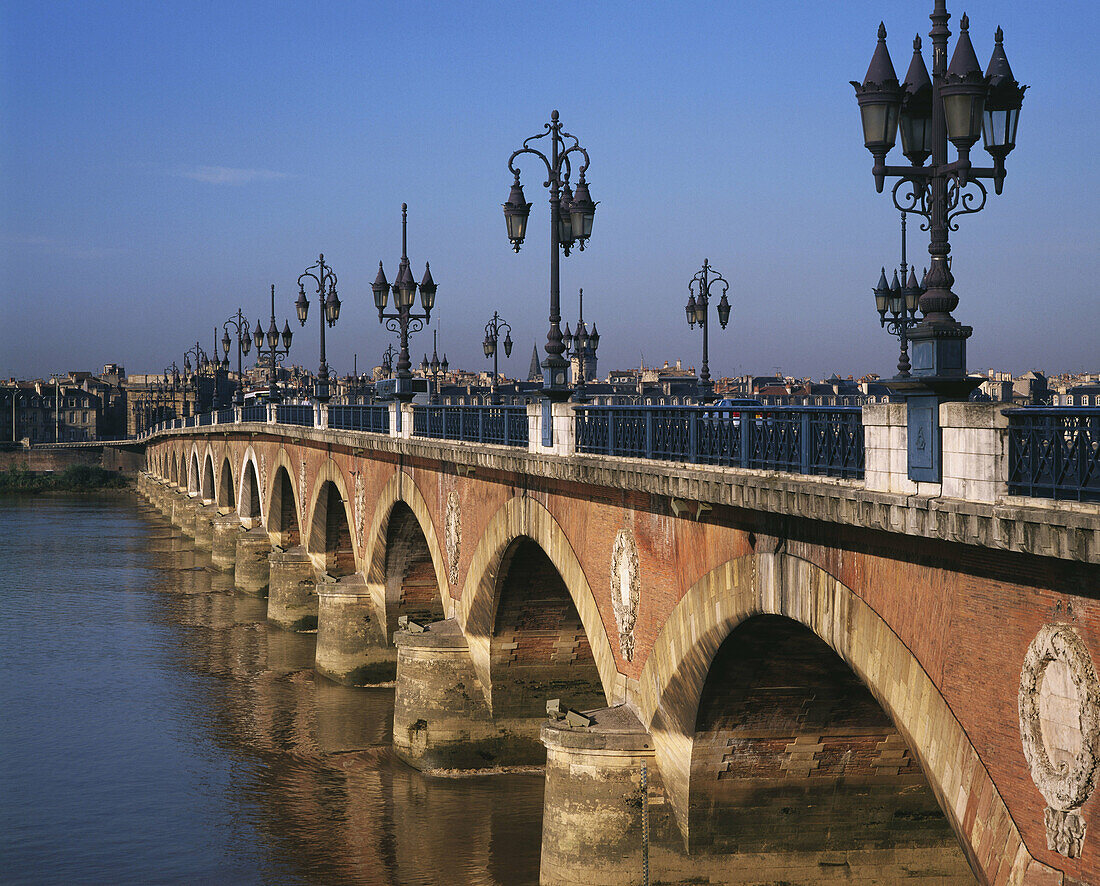 Point de Pierre on Garonne river. Bordeaux. France