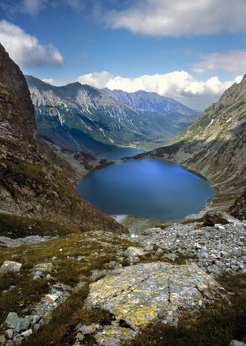 Black Pond (Czarny Staw) and Eye of the Sea (Morskie Oko). Tatra National Park. Poland