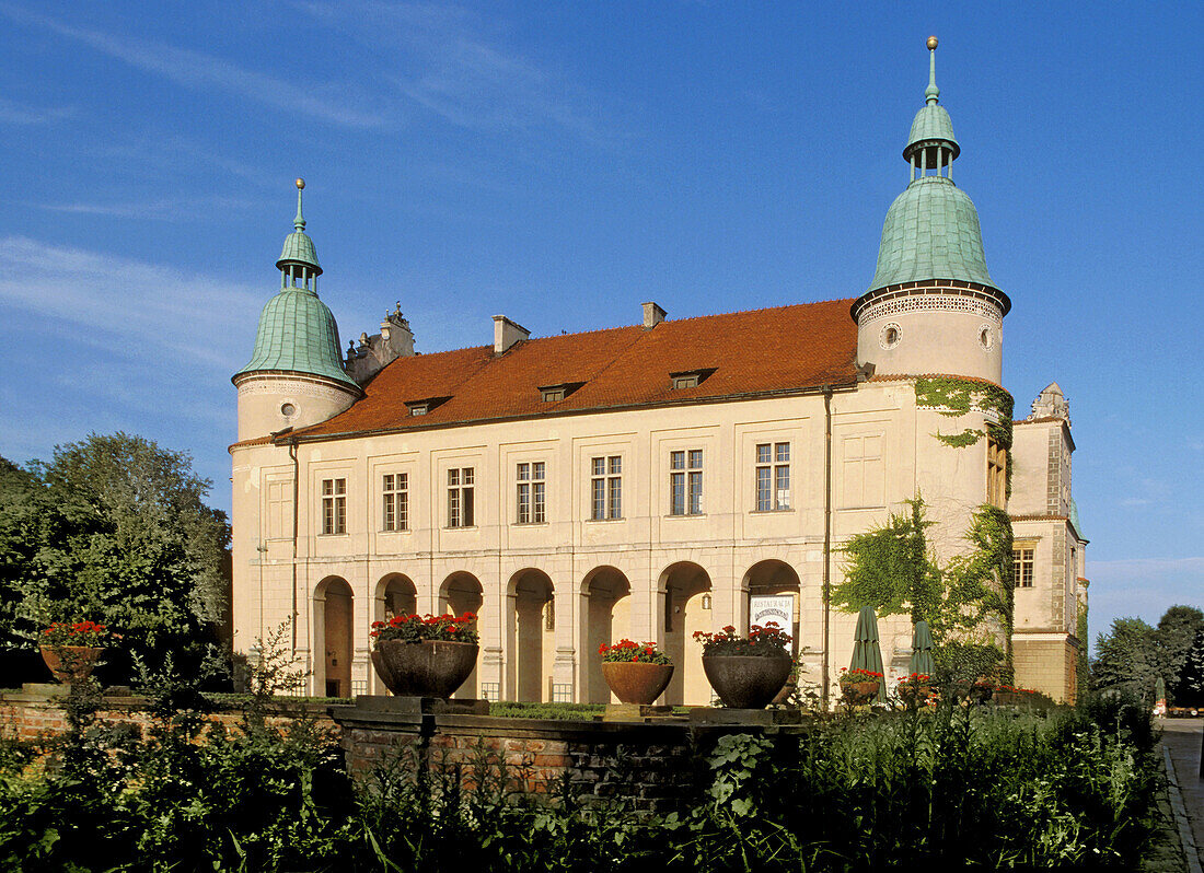 Baranow Sandomierski Castle, Poland. Leszczynski Castle built in Baranow Sandomierski in 1591-1606 is one of the finest examples of Mannerist architecture in the whole Poland