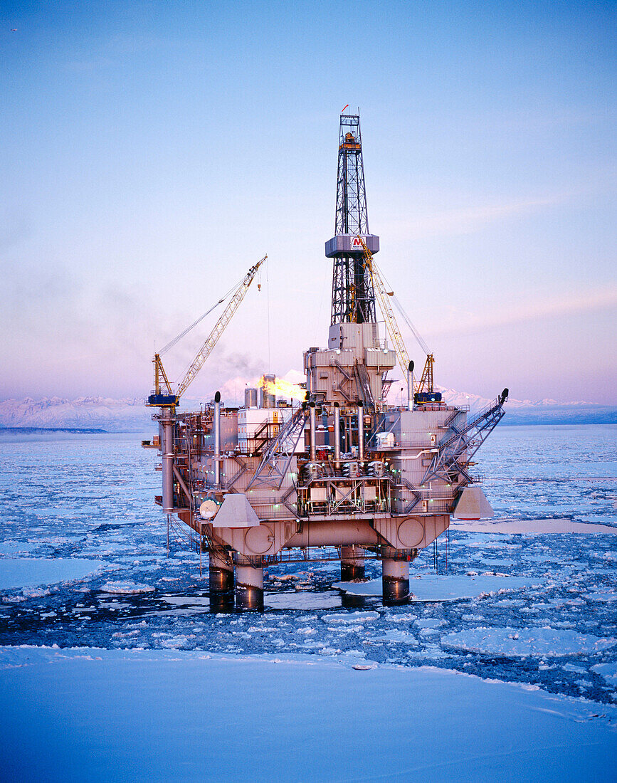 Oil Production Platform. Alaska. USA
