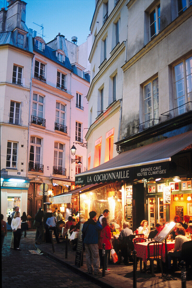 Street scene in Quartier Latin. Paris. France