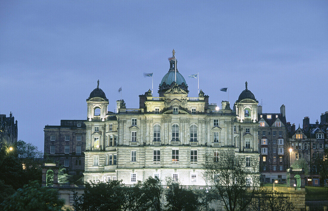 Old town, Bank of Scotland . Edinburgh. Scotland. UK.