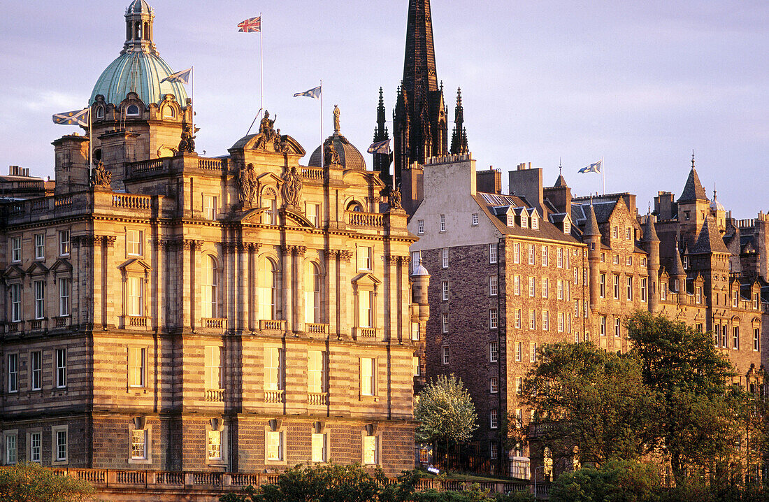 Old town skyline, Bank of Scotland. Edinburgh. Scotland. UK.