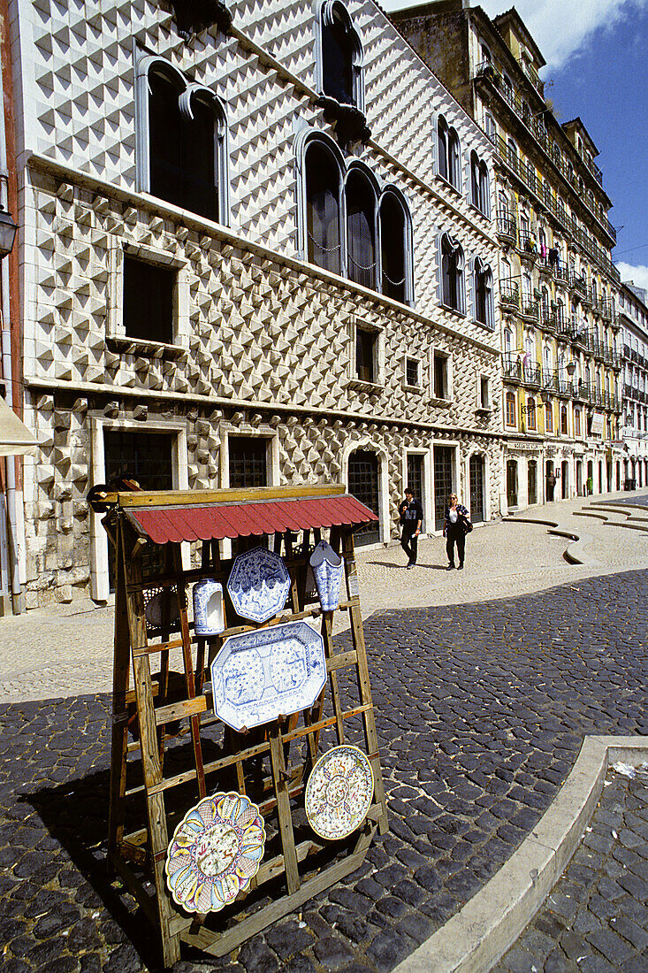 Alfama street scene. Lisbon, Portugal