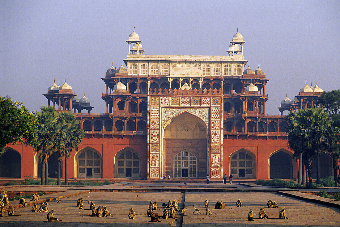 Akbars Mausoleum. Agra - Sikandra. Uttar Pradesh. India.