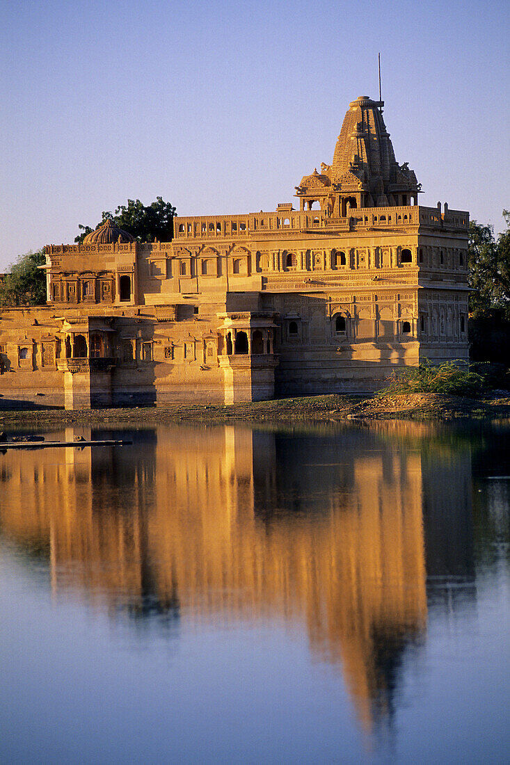 Jain Temple. Amar Sagar. Jaisalmer. Rajasthan. India.