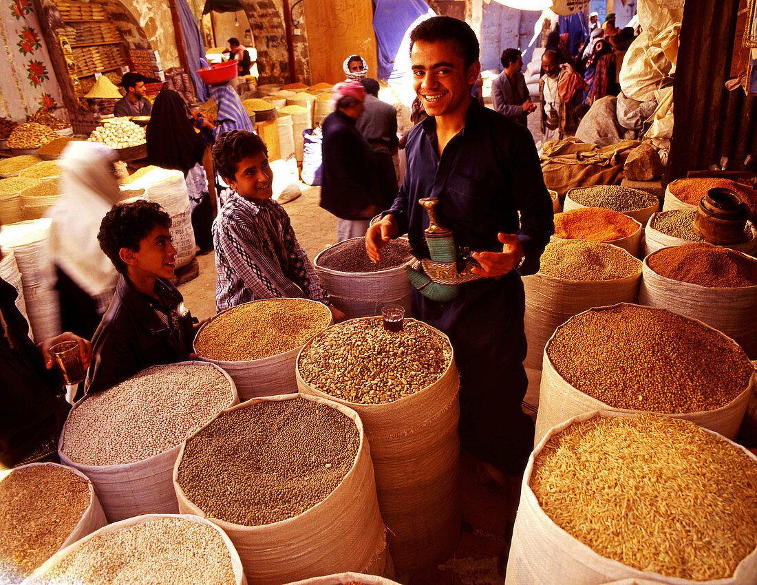 Grains, market. Sanaa. Yemen