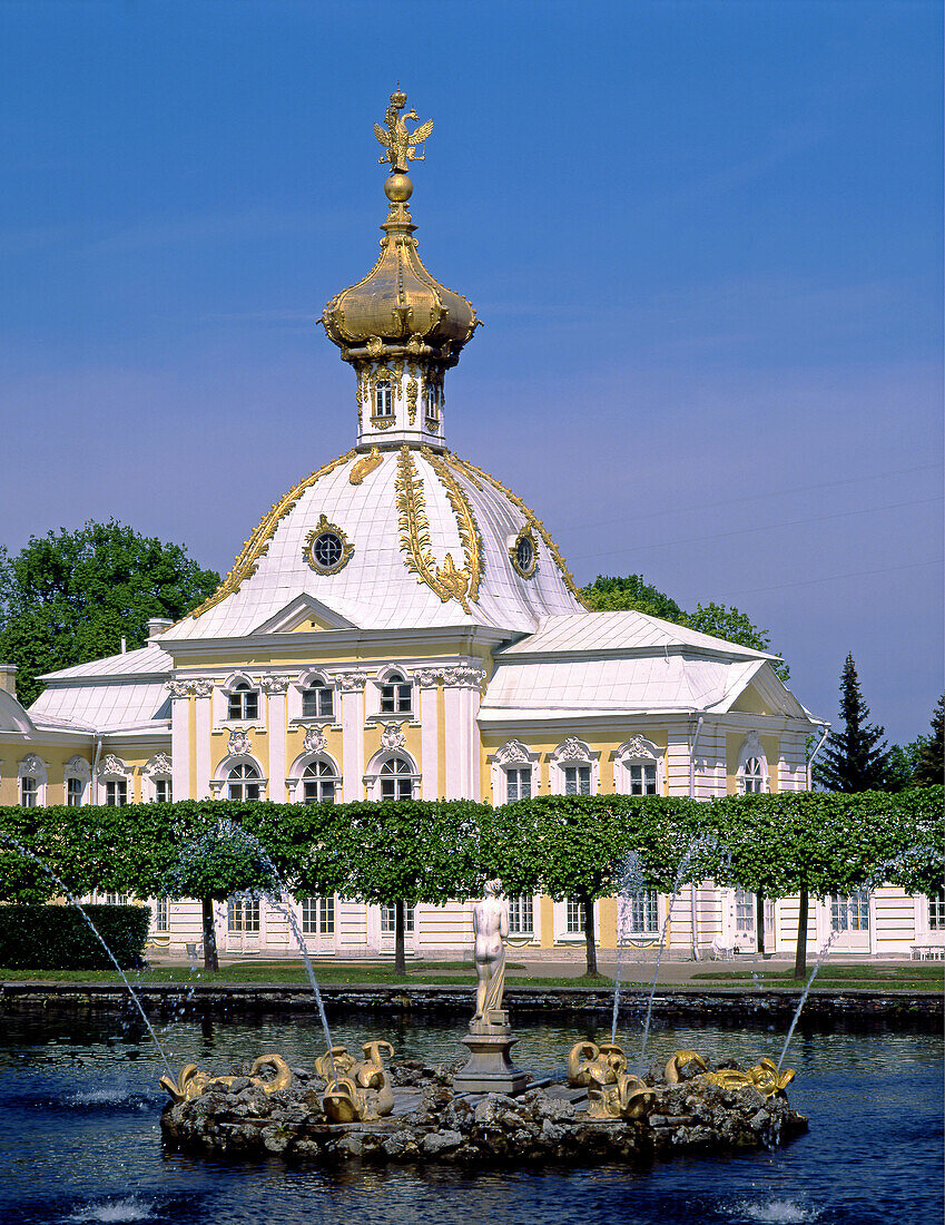 Summer Palace (1714-28) at Petrodvorets. St. Petersburg. Russia