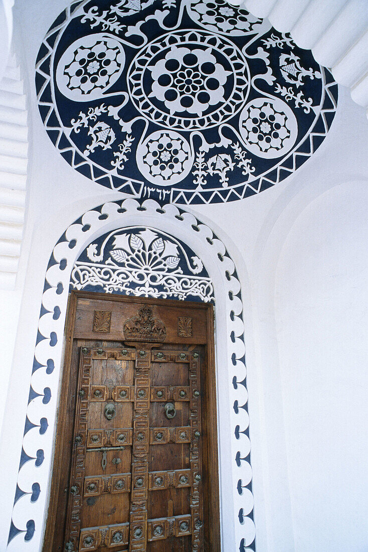 Door in Al-Arsah Souq (Courtyard souq), Sharjah. UAE (United Arab Emirates)