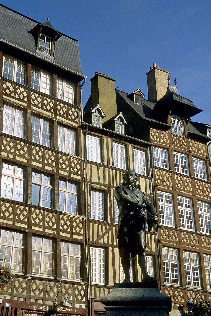 Typical architecture. Rennes. Bretagne. France.