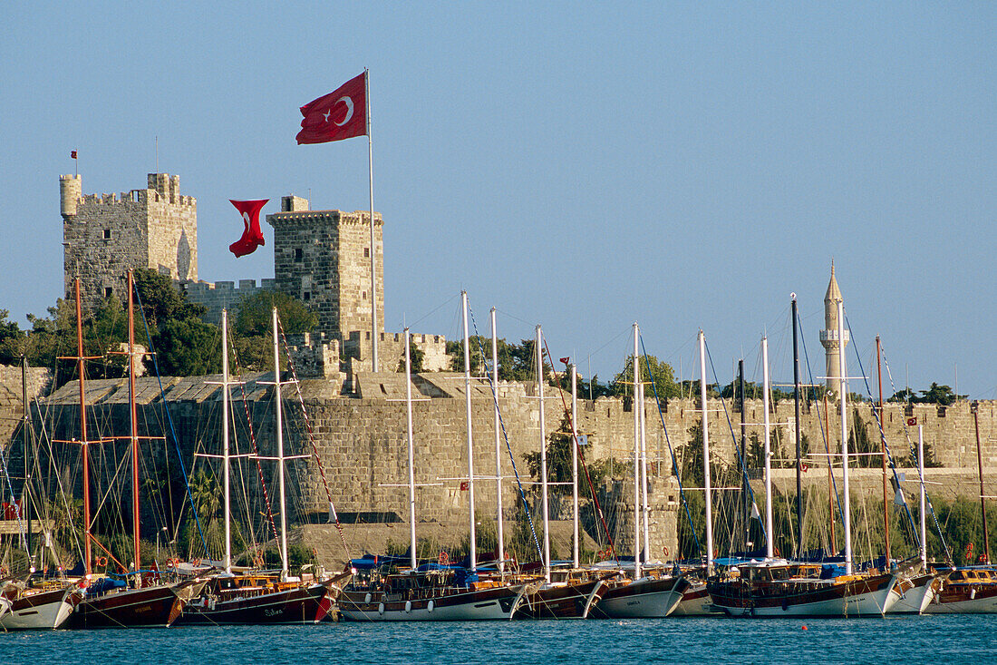 Castle of St Peter, harbour. Bodrum. Turkey.