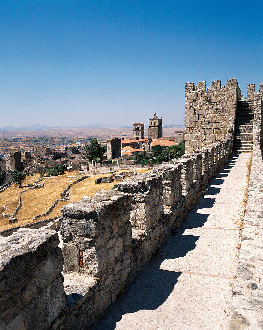 View from the castle. Trujillo. Cáceres province, Extremadura, Spain