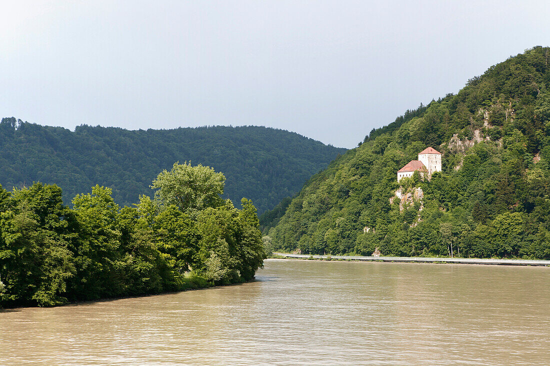 The Danube River near Obermühl an der Donau, Austria