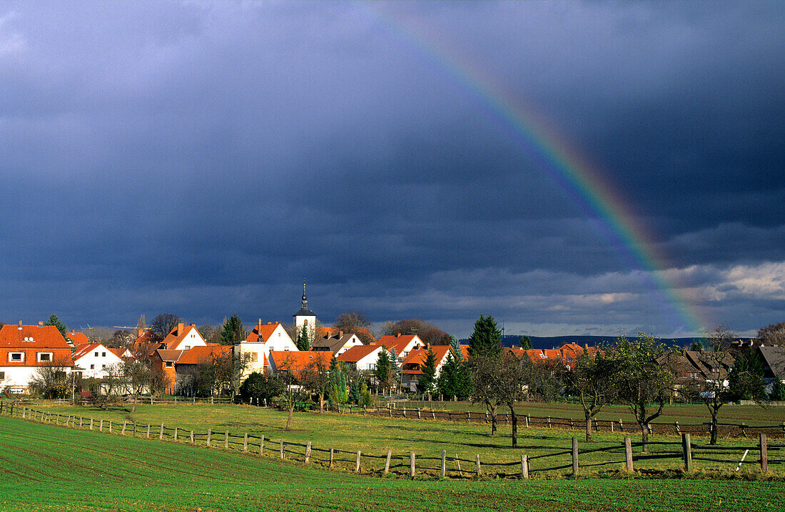 Europa, Deutschland, Niedersachsen, Blick auf Rosdorf