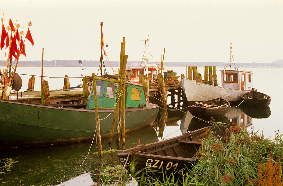 Europe, Germany, Mecklenburg-Western Pomerania, isle of Rügen, fishing boats in Gross Zicker