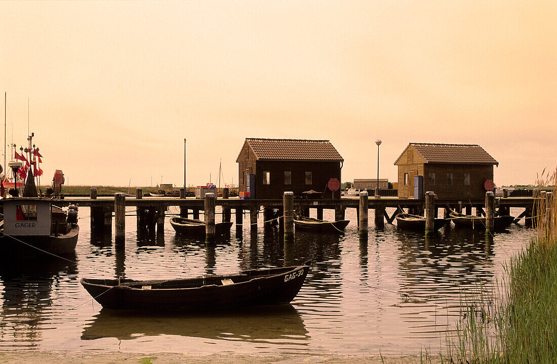 Europe, Germany, Mecklenburg-Western Pomerania, isle of Rügen, fishing boats near Gager