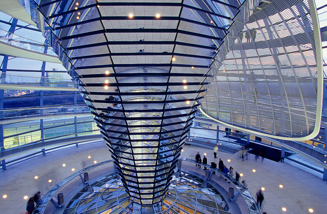 Europe, Germany, Berlin, the dome of the Reichstag building