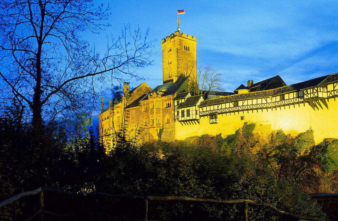 Ansicht der Wartburg, Eisenach, Thüringen, Deutschland