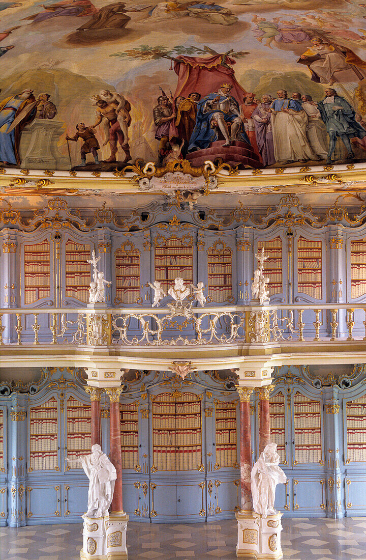 Europa, Deutschland, Baden-Württemberg, Bad Schussenried, Kloster Schussenried, Bibliothekssaal